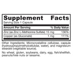 Jarrow Zinc Balance 15 mg, Zinc with Copper, 100 Capsules | Essential Minerals For Immune System Support, Immune Support Supplement, Gluten Free, Copper Supplement, Vegan