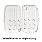 OXO Tot Travel Size Baby Bottle Drying Rack & Bottle Brush, Portable, Gray
