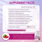OMOGS 2PCS Women's Probiotic, with Cranberry Extract, Organic Prebiotics & Vitamin C, 120 Billion CFUs,18 Strains, Help for Boost Immune, Digestive, Gut Health & Women's Health, 240 Tablets