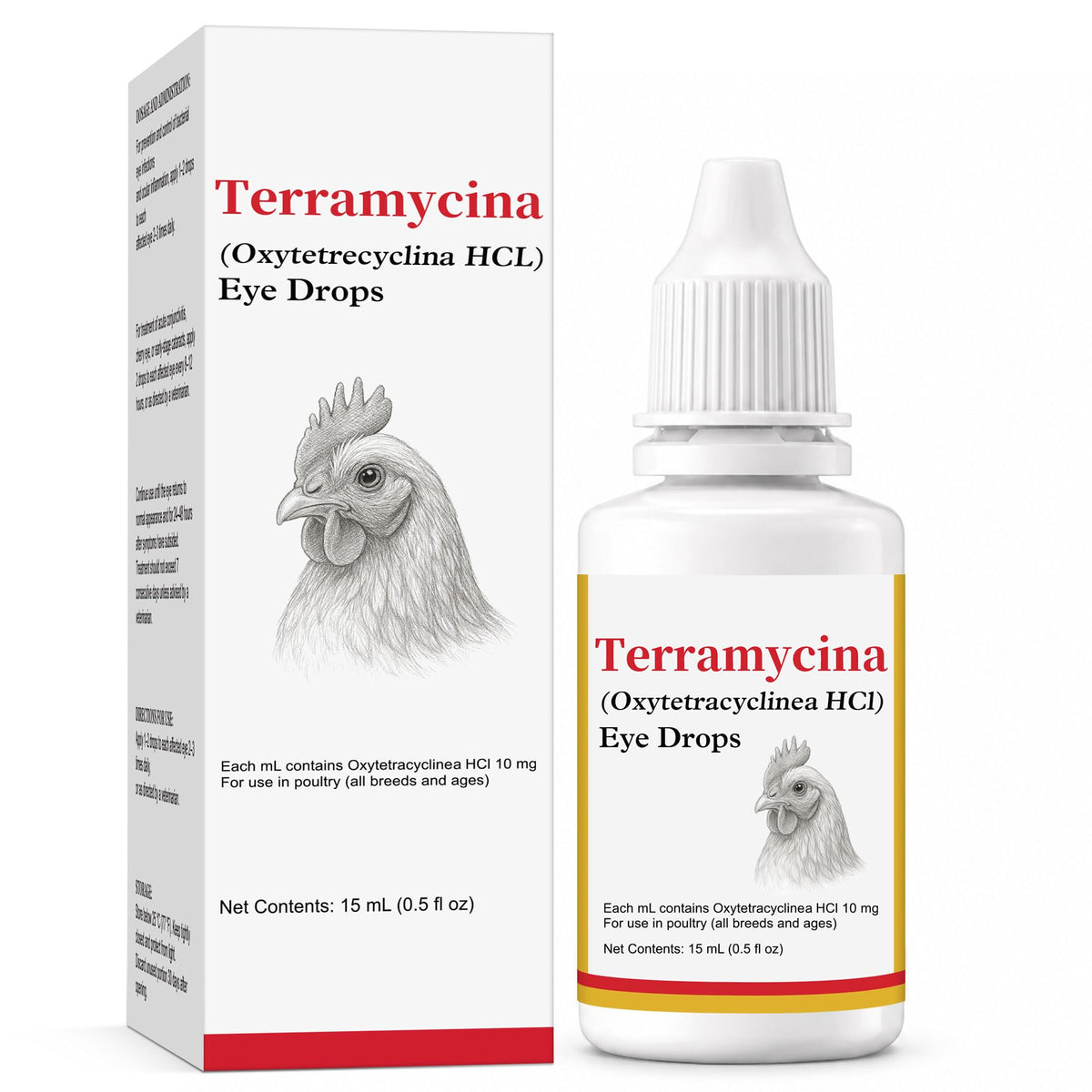 Chickens Eye Care Drops for Chickens, Ducks & Birds – Improve the Eye Health – Improve Egg Quality – Supports Clear Vision & Healthy Eyes – 15 mL (0.5 fl oz)