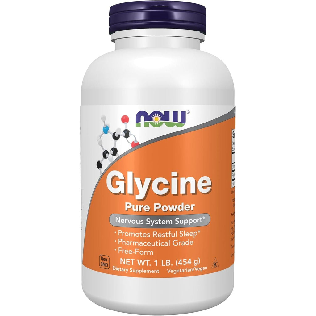 Buy now NOW Foods Supplements, Glycine Pure Powder, Promotes Restful Sleep*, Neurotransmitter Support*, 1-Pound Default at indiglob india