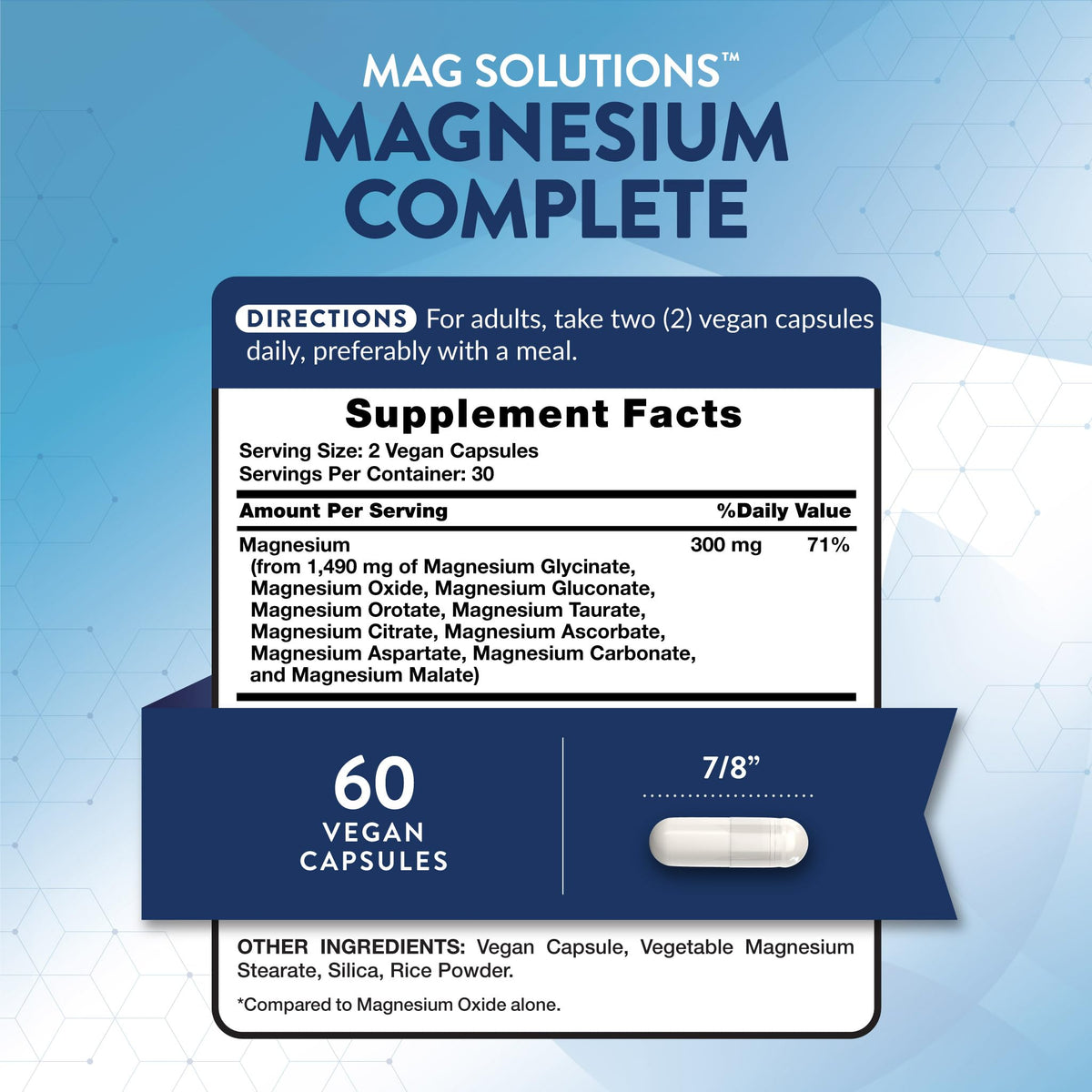 Nature's Truth Magnesium Complex Supplement 10 Forms | 60 Capsules