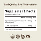 Buy now Real Mushrooms Lions Mane Mushroom Supplement - Organic Lions Mane Extract Powder for Overall Wellness with Adaptogens â€“ Functional Vegan, Non-GMO Blend with 60 Servings at indiglob india