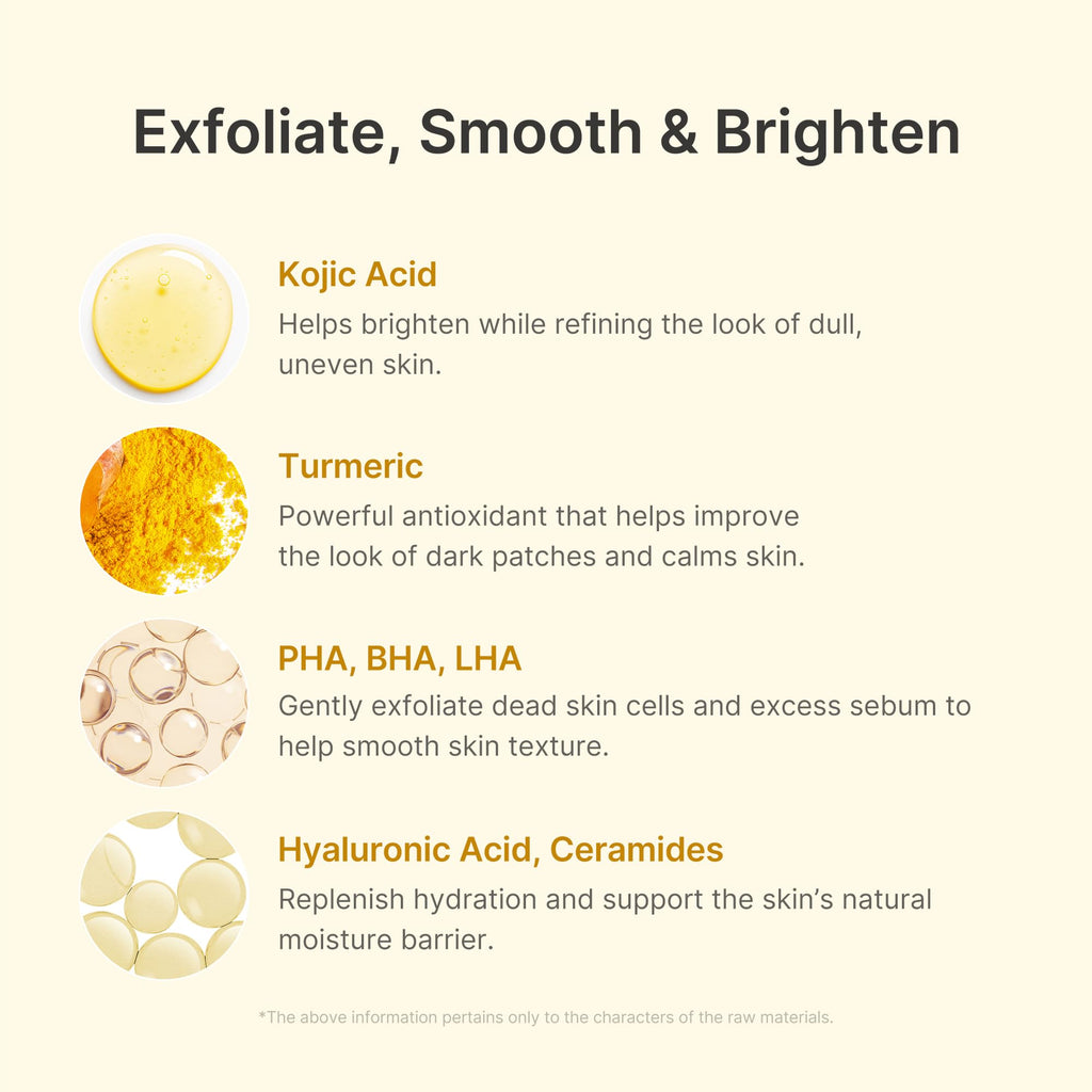 medicube Body Peel Shot with Kojic Acid and Turmeric | Gentle Body Brightening & Exfoliating with BHA LHA PHA - Dead Skin Cells, Uneven Looking Skin & Excess Sebum, 9.46 fl.oz