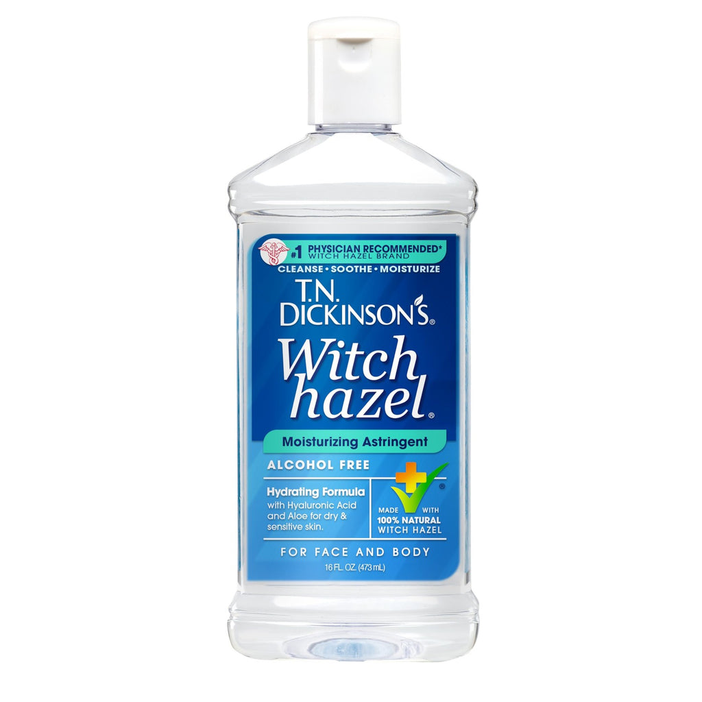 T.N. Dickinson's Witch Hazel Moisturizing Astringent | Alcohol Free | 16 Oz | 100% Natural Witch Hazel Calms, Nourishes & Hydrates Skin; for Face & Body
