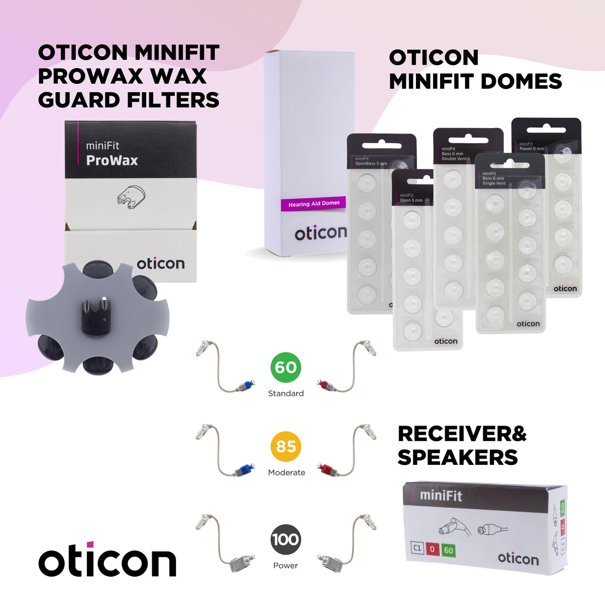 Genuine Oticon Minifit ProWax Filter Wax Guards, OEM Replacements for Oticon Hearing Aids Supplies, Genuine OEM Denmark Oticon Branded Accessories for Optimal Performance (2 Packs/Total 12 Filters)