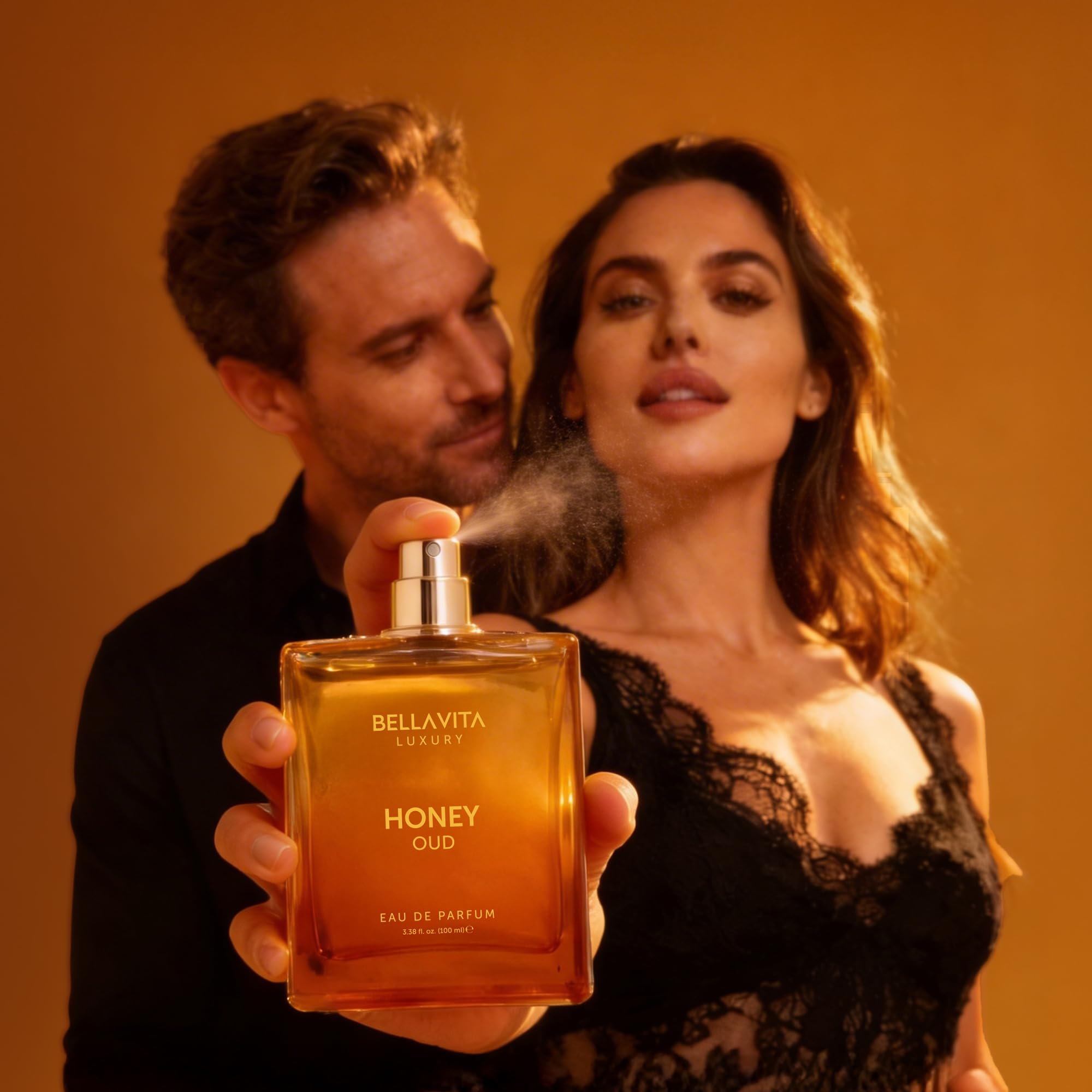 BellaVita Luxury Honey Oud Eau de Parfum | 100 ml | Unisex Perfume | Unisex Perfume with long-lasting Honey Oud Eau de Parfum, perfect for daily wear, special occasions and gifting