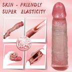 Penis Sleeve Sex Toys for Men - Male Sex Toys Penis Extender Silicone Cock Sleeve, Adult Toy Reusable Realistic Penis Enlarger Rings Thicken, Delay Ejaculation Stronger Erection for Mens Couples