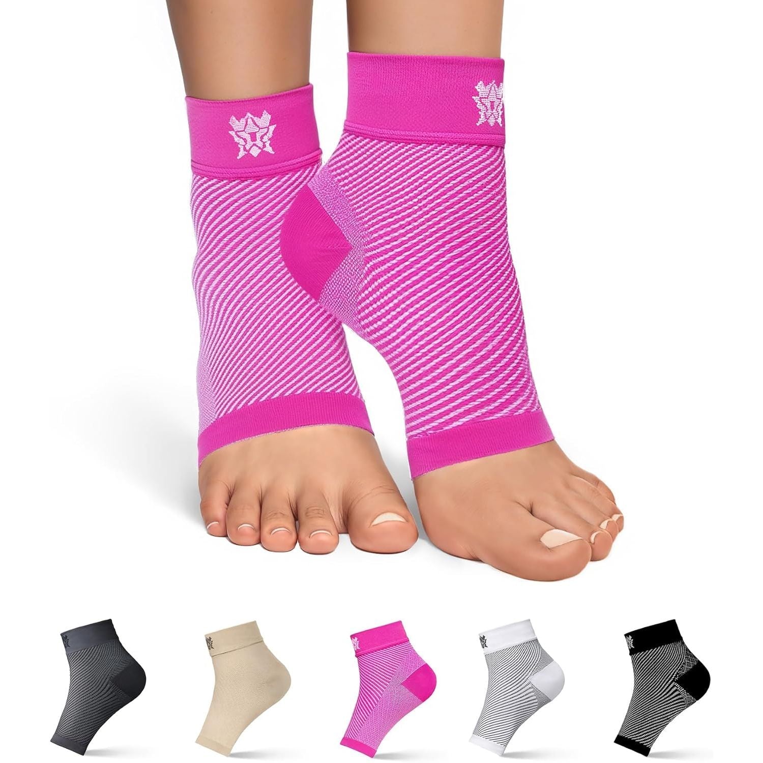 Buy now Bitly Plantar Fasciitis Compression Socks for Women & Men - Best Ankle Compression Sleeve, Nano Brace for Everyday Use - Provides Arch Support & Heel Pain Relief (Black, Medium) Small Pink at indiglob india