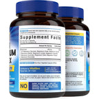 Vitalibre 10 in 1 Magnesium Complex, 420mg Elemental Magnesium 120 Capsules | Ultra Strength, Max Absorption | Chelated Magnesium Supplement for Women Men Nerves, Bone & Heart Health | Non-GMO
