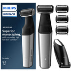 Philips Norelco Body Groomer 5000 Series, Intimate Hair Shaver & Trimmer for Men with Interchangeable & Adjustable Full Body Trim & Shave Heads, 100% Showerproof, BG5490/50