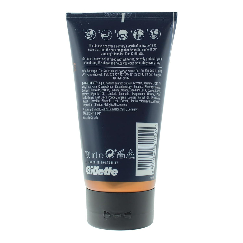 Buy now King C. Gillette Menâ€™s Transparent Shave Gel with White Tea and Argan Oil, 5oz at indiglob india
