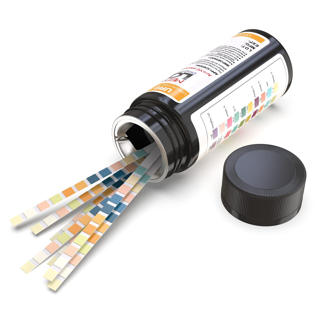 Med Lab 10 Parameter Urine Test Strips for Urinalysis, 150 Strips