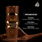 Lattafa Asad Bourbon for Unisex Eau de Parfum Spray, 3.4 Ounce / 100 ml | for Unisex