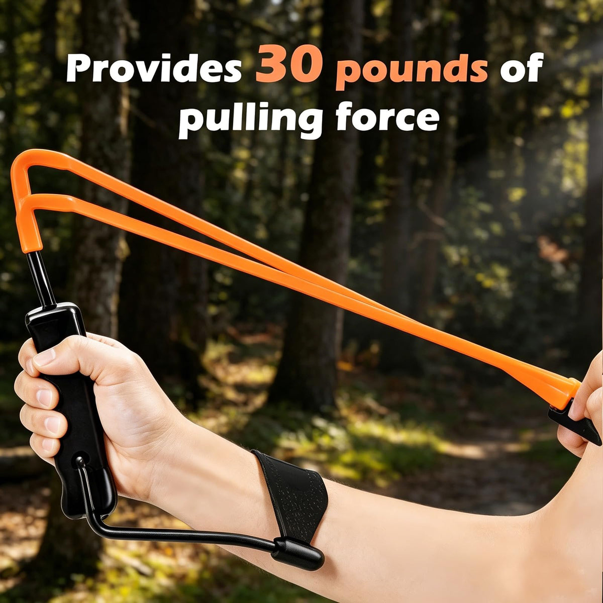 Professional Slingshot Set-A Classic Construction Shooting and Hunting Slingshot with a Sturdy Sling Shot Bow, 2 Packs of Slingshot Ammo,and a Slingshot Band for Adults