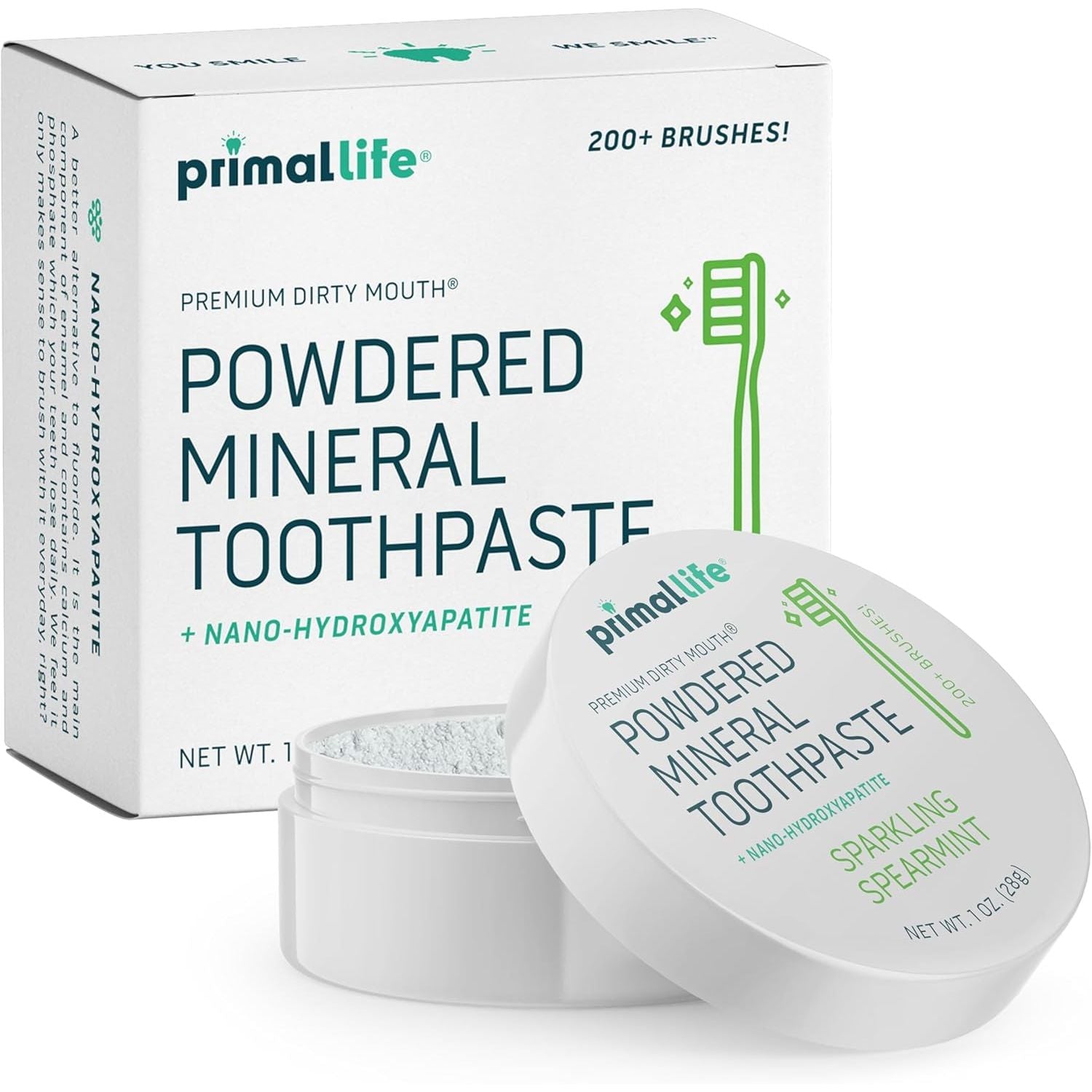 Buy now Primal Life Organics - Dirty Mouth Toothpowder, Tooth Cleaning Powder, Flavored Essential Oils with Natural Kaolin & Bentonite Clay, Good for 200+ Brushings, Paleo, Organic, Vegan (Peppermint, 1 oz) 1 Ounce (Pack of 1) Spearmint at indiglob india