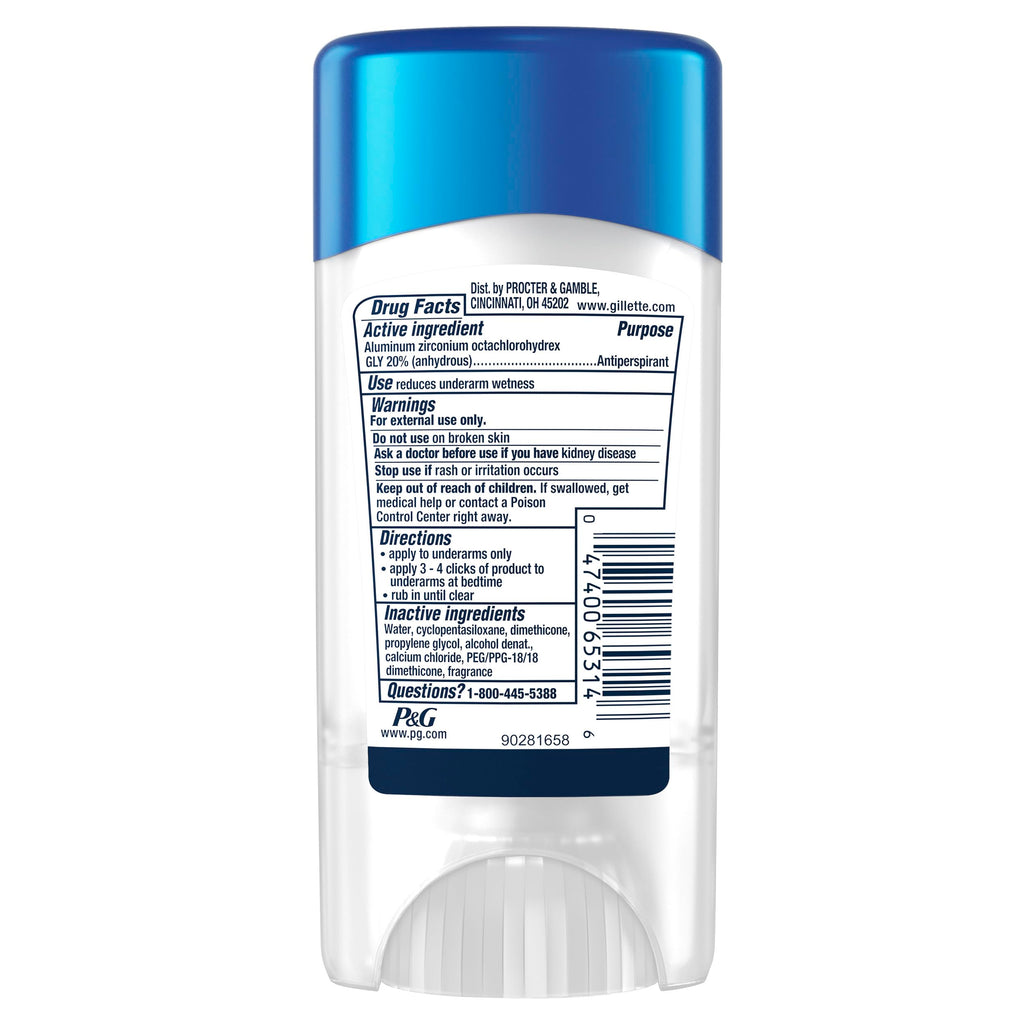 Buy now Gillette Clinical Antiperspirant and Deodorant for Men, 72hr Sweat & Odor Protection, Long Lasting Freshness, Anti-White Mark Technology, Clear Gel, Cool Wave Scent, 1.6 oz (Pack of 3) at indiglob india