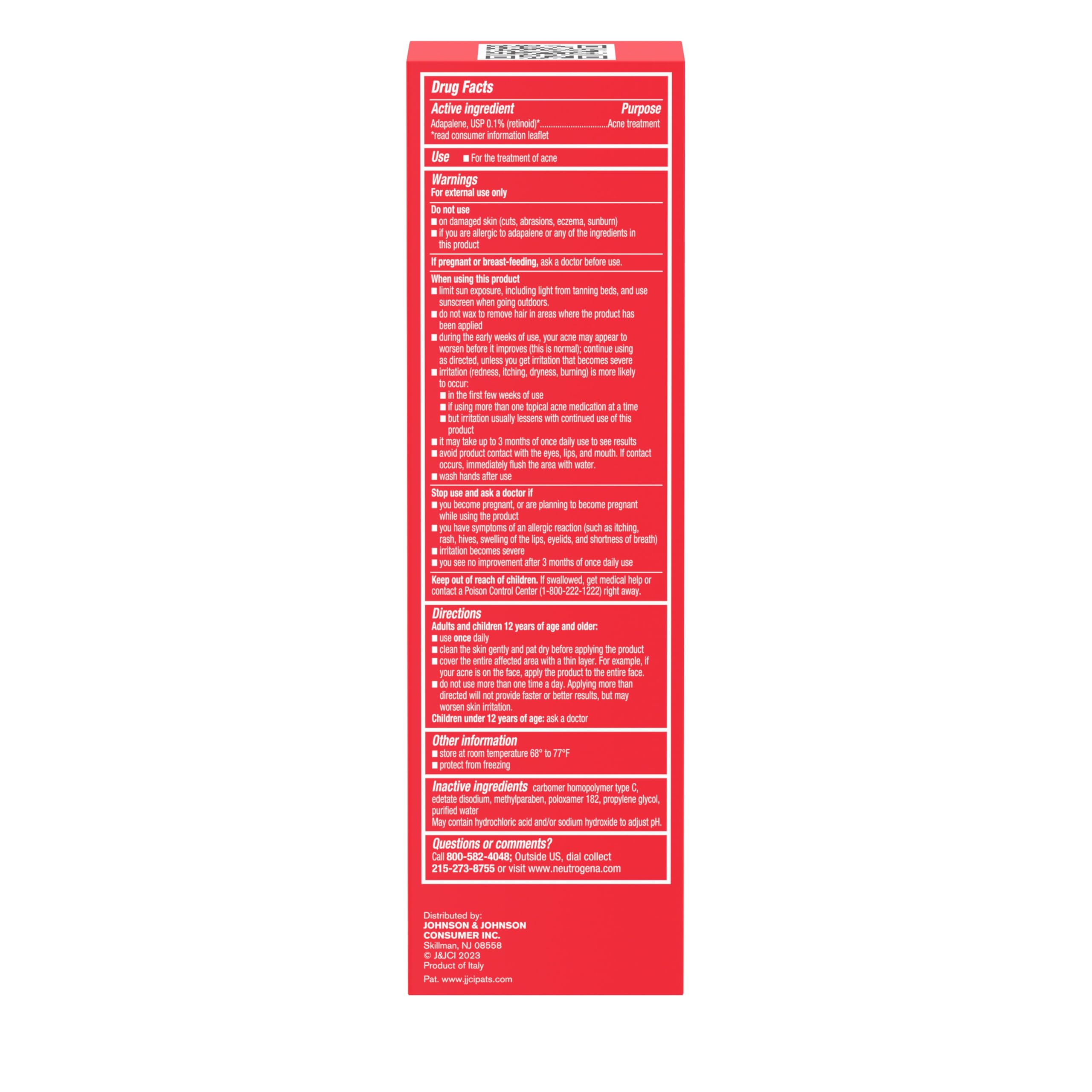 Buy now Neutrogena 0.1% Adapalene Gel Acne Treatment, Topical for Acne, Adapalene Medication for Blemishes, Once Daily Topical Retinoid to Prevent Breakouts, Oil & Fragrance-Free, 1.6 oz at indiglob india