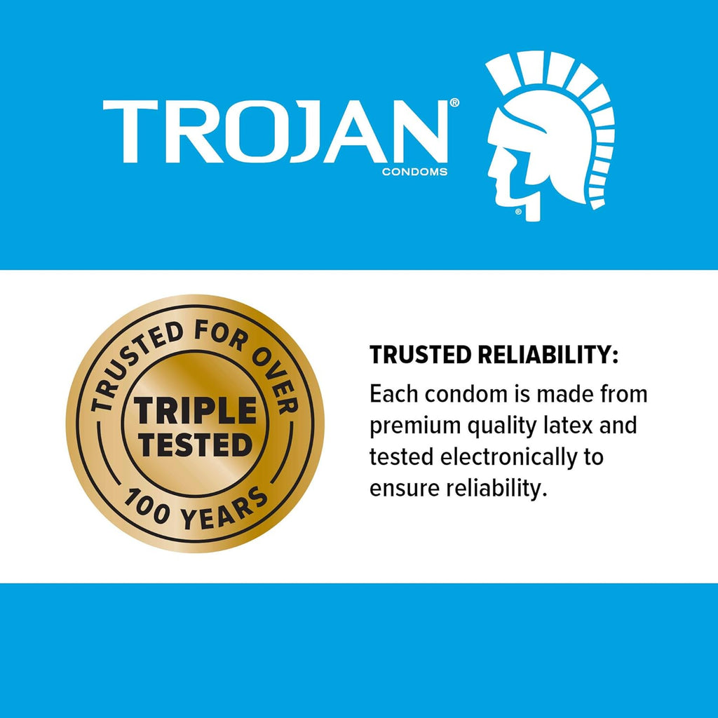 Buy now Trojan Studded Bareskin Lubricated Condoms - 10 Count at indiglob india