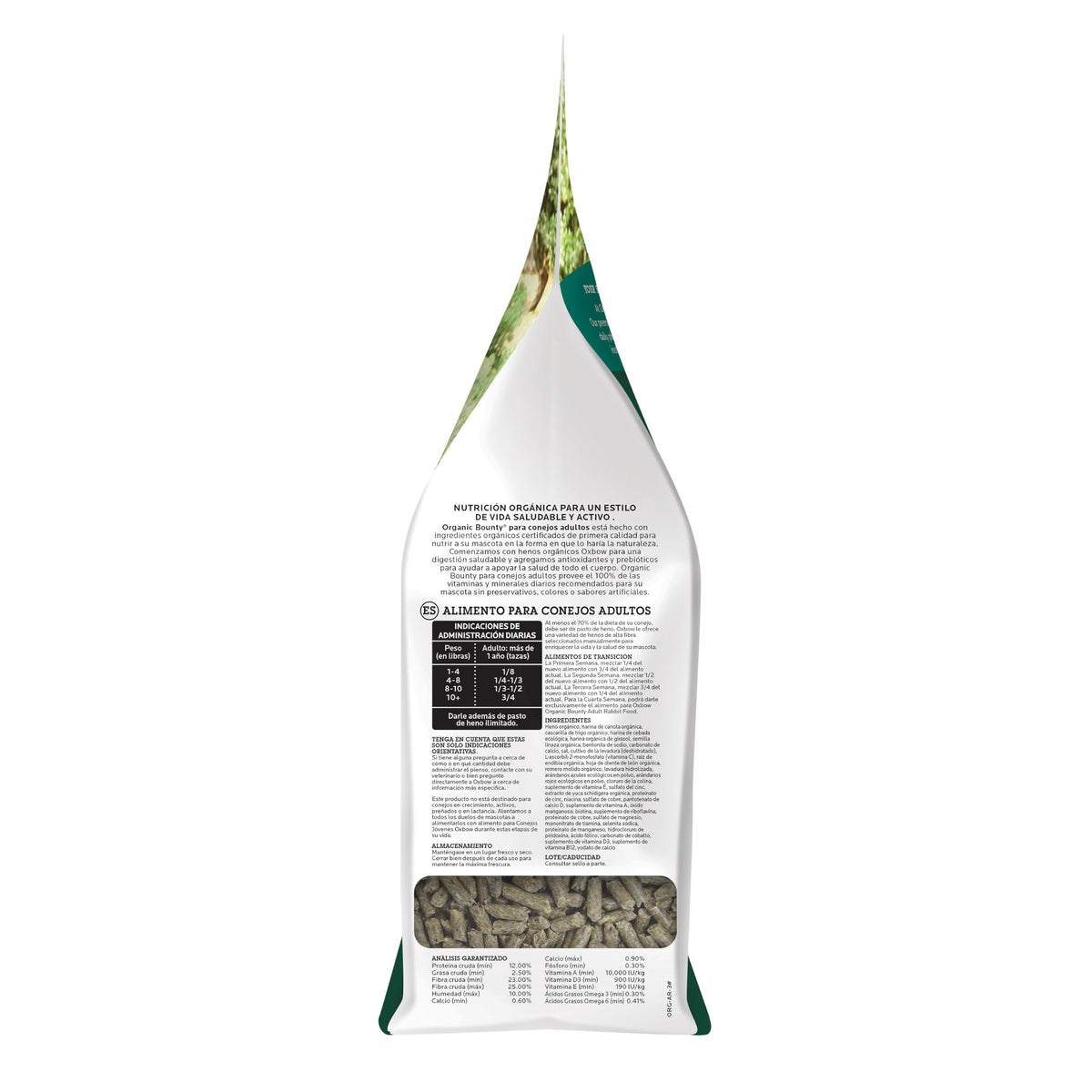 Oxbow Organic Bounty Adult Rabbit Food, Organic Rabbit Pellets, USA, 3 lb