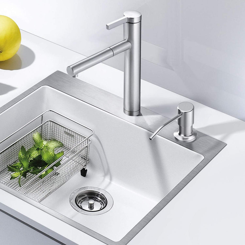 Buy now Built in Sink Soap Dispenser or Lotion Dispenser for Kitchen Sink Brushed Nickel Kitchen Sink Soap Dispenser Bar Sink Soap Dispenser with 17OZ Bottle at indiglob india