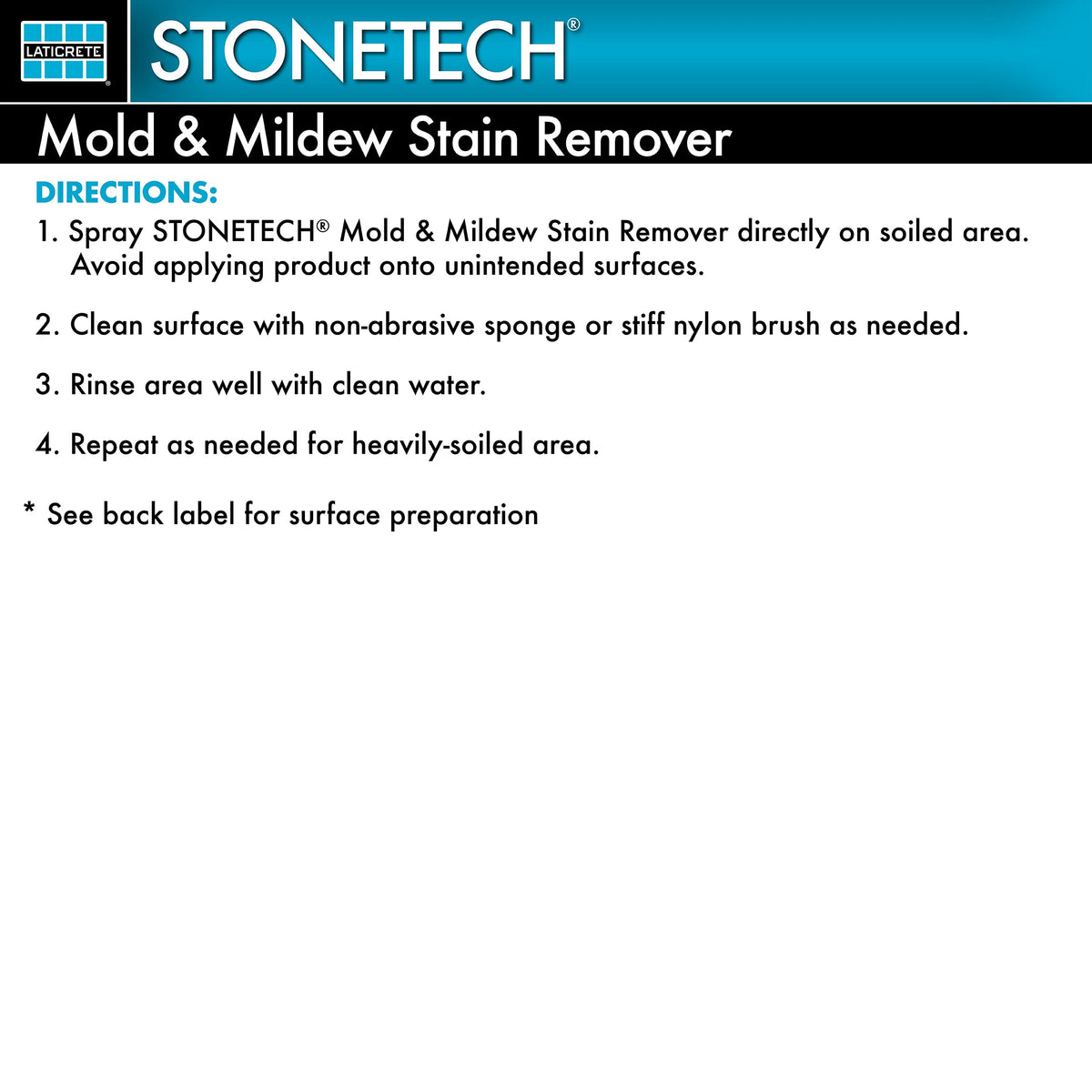 StoneTech Mold & Mildew Stain Remover for Natural Stone 24 Ounce Spray