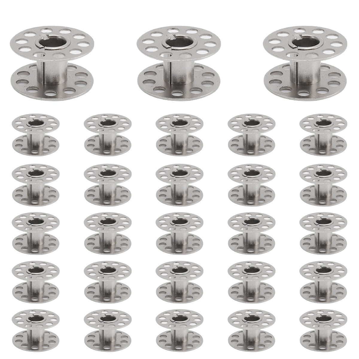 Metal Sewing Machine Bobbins, Compatible with Singer, Brother, Janome