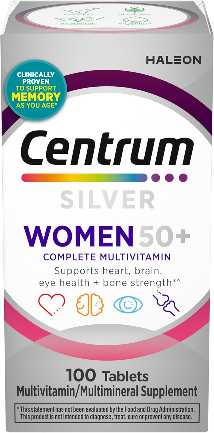 Buy now Centrum Silver Women's Multivitamin for Women 50 Plus, Multivitamin/Multimineral Supplement with Vitamin D3, B Vitamins, Non-GMO Ingredients, Supports Memory and Cognition in Older Adults - 100 Ct 100 Count (Pack of 1) at indiglob india