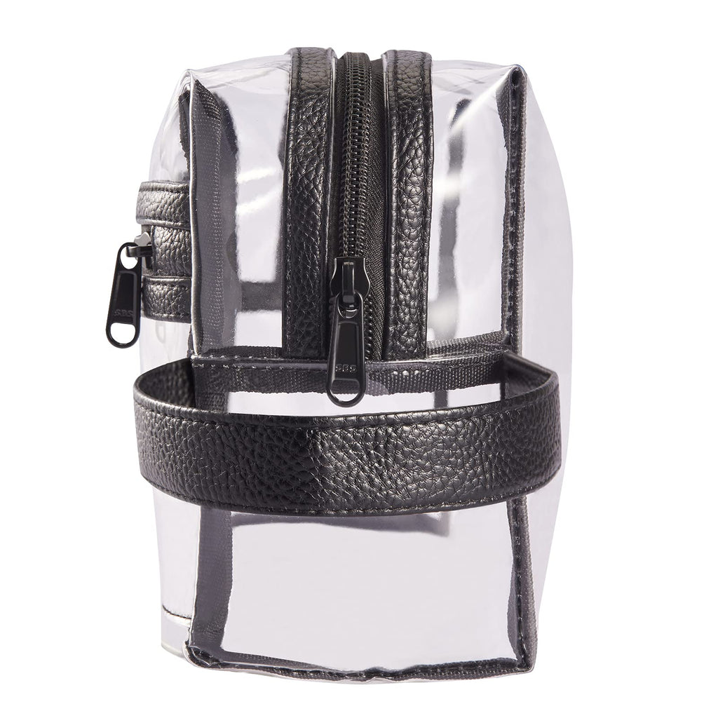 Heavy Duty Clear Travel Toiletry Makeup Bags Transparent Shaving Bag Water Resistant Cosmetic Bag Organizer Pouch with Zipper and Handle
