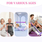 Pedal Resistance Band with Handle, Durable 6-Tube Exercise Bands