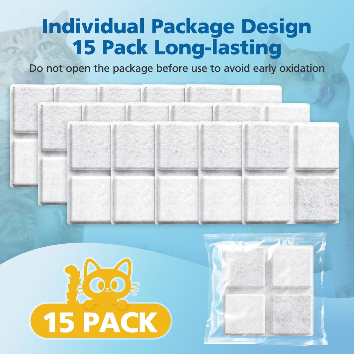 15 Pack Pet Food Desiccant Bags for Petlibro Automatic Cat dog Feeders