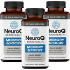 NeuroQ Memory & Focus Supplement - Brain Health Support - 60 Capsules | Formulated by Neurologist Dr. Dale Bredesen | Ginkgo Biloba, Phosphatidylserine, Gotu Kola, Coffee Fruit, Turmeric & Propolis
