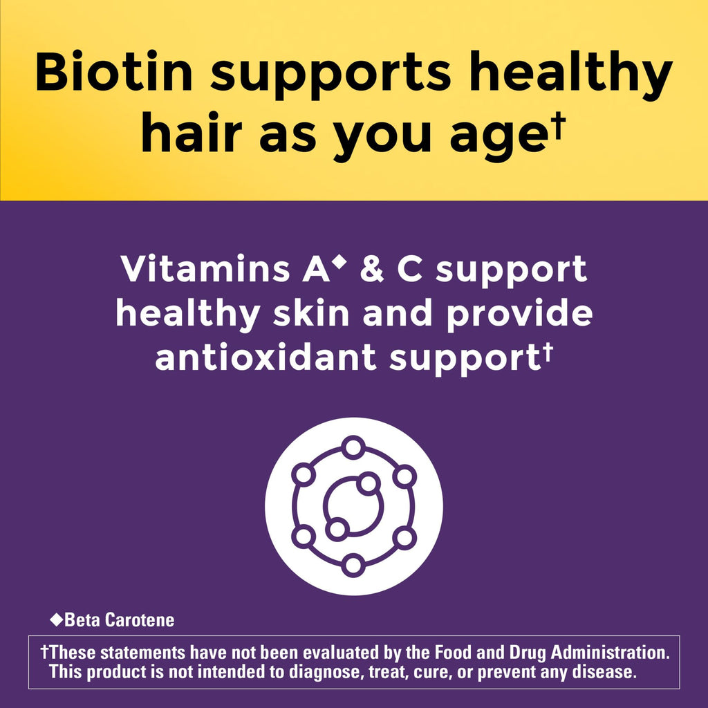 Nature Made Hair-Growth Softgels, Clinically Studied Lustriva + Biotin, Vitamin C & A, Hairs Growth Vitamins - Support Healthy Hair as You Age, 30 Softgels, 30 Day Supply, (Pack of 2)