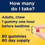Nature Made Melatonin Gummies 2.5 mg, 100% Drug Free Sleep Aid, 80 Count | Lower Dose Melatonin Supplement for Men and Women, Sleep Aid for Adults, Strawberry Flavor, 80 Day Supply