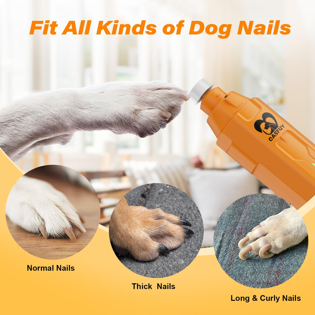 Casfuy Replacement Dog Nail Grinder Wheel – Compatible with Model N10, N20, N30, N50, N60, N65 (Not for Model N70 / N75 / N90)