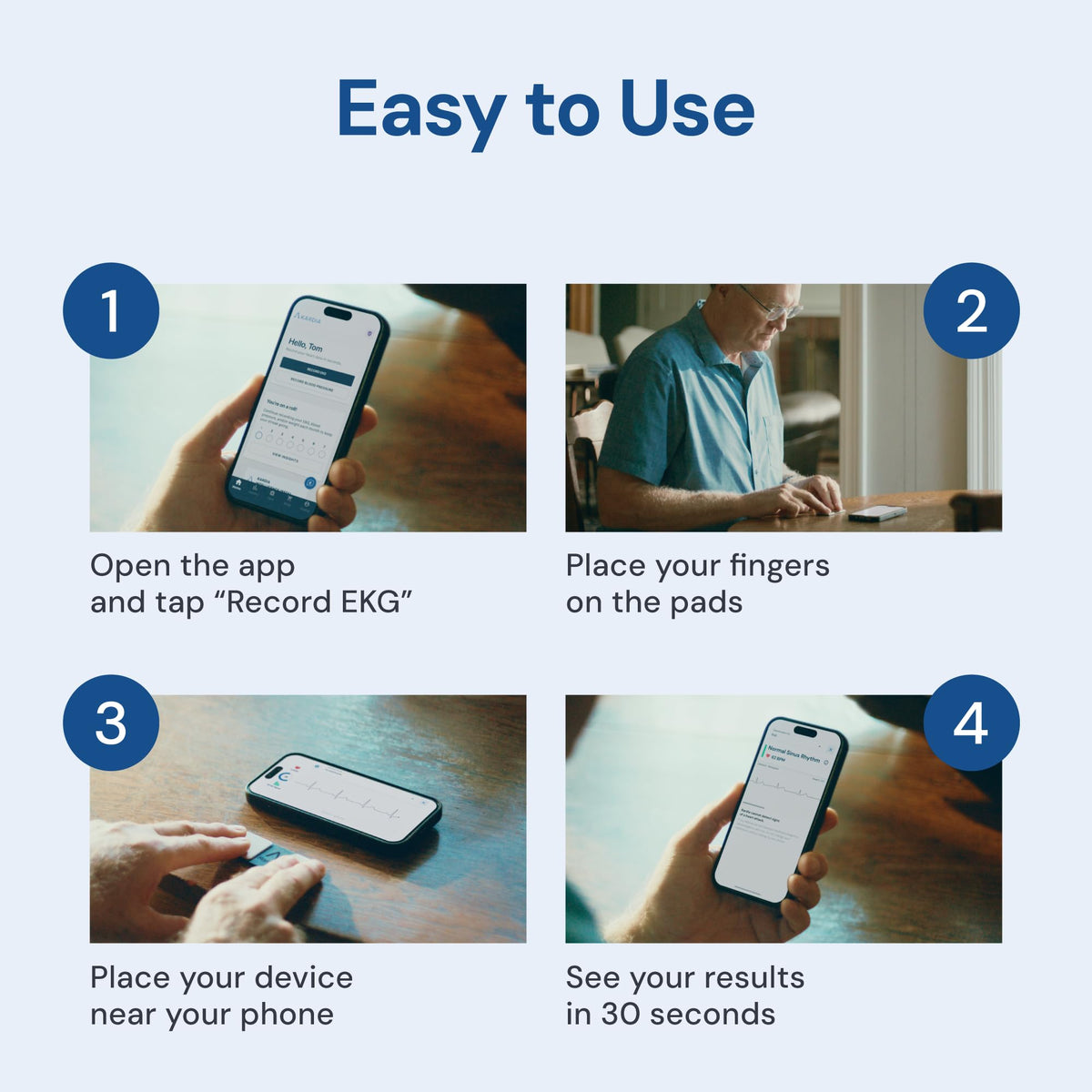 KardiaMobile 1-Lead EKG Monitor, Medical-Grade FDA-Cleared Personal Heart Monitor, Detects Normal, AFib & Arrhythmias, 30 Second Results, Works with Most Smartphones, HSA&FSA Eligible