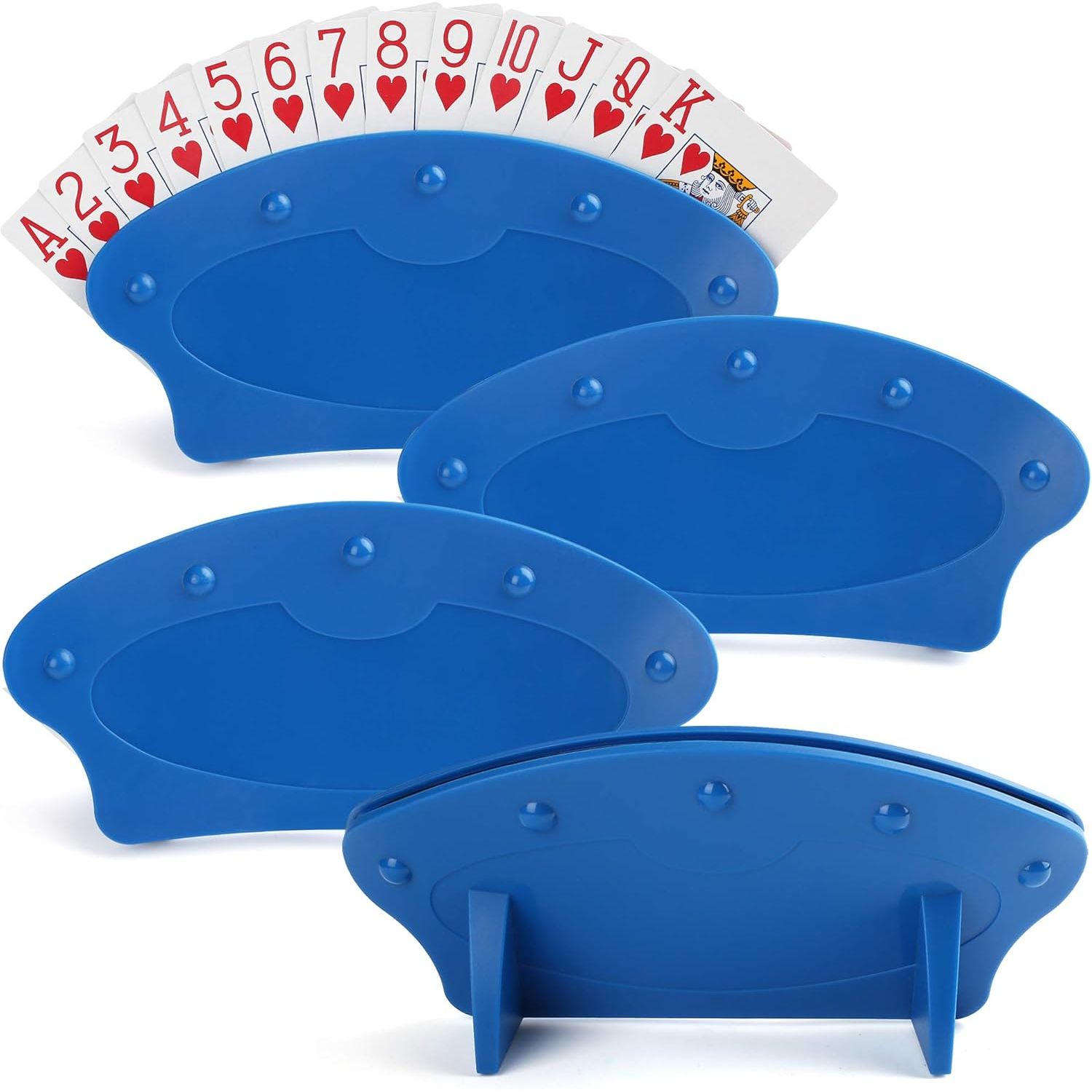 Buy now LotFancy Playing Card Holder for Adults Kids Seniors, 2 Pack, Card Holders for Playing Cards, Family Card Game Nights, Canasta, Poker Parties, Plastic, Hands Free 4-Pack at indiglob india