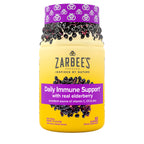 Zarbee's Adult Daily Immune Support Liquid, Vitamin C & Zinc, 8 fl oz | For Adults & Kids Ages 12+ Years, High Concentrate Liquid, Black Elderberry Flavor, For Daytime Use