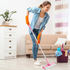Mop Handle Compatible with Swiffer, Detachable Pink Extra Long Mop Handle for Swiffer