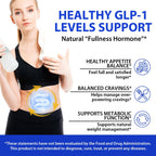 GLP-1 Supplement for Women & Men, 43-in-1 Natural Complex to Boost GLP-1 Levels, Support Appetite Control, Satiety, Metabolism & Digestive Health, Probiotic Nutritional Supplements - 60 Capsules