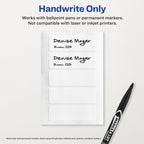 Avery No-Iron Fabric Labels, 1" x 3", Washer and Dryer-Safe Waterproof Labels, Non-Printable, 20 Total (40724)