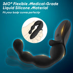 Vibrating Anal Beads Beginner-Friendly Butt Plug, Adult Sex Toy for Men Women Couples, Flexible Silicone Prostate Massger Anal Vibrator with 2 Motors 10 Vibrations, Anal Plug Anal Toy Anal Sex Toys