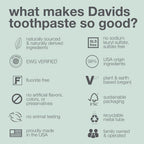 Buy now Davids Fluoride Free Toothpaste, Teeth Whitening, Antiplaque, SLS (Sulfate) Free, Promotes Enamel Health, Mouth & Gum Detox, EWG Verified, Peppermint, 5.25oz at indiglob india