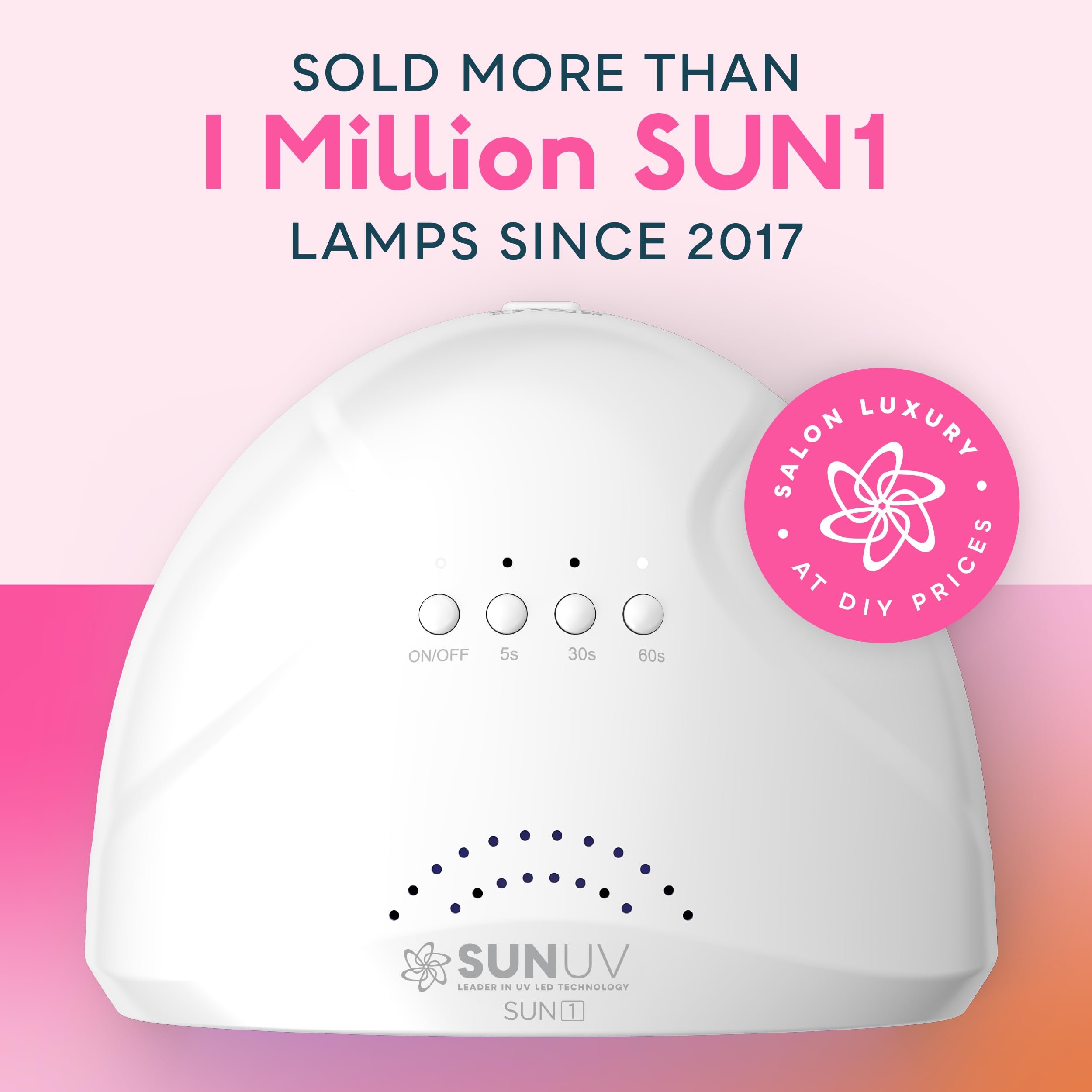 SUNUV UV LED Nail Lamp, Gel Light for Nail Polish UV Dryer SUNONE White | Professional Fast Curing Lamp for All Gel Polishes, 3 Timers, Auto Sensor, Removable Base, Home DIY Salon Tool, Ideal Gift