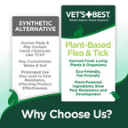 Vet's Best Flea & Tick Wipes for Dogs, Plant-Based, Pest Control, 50 Count
