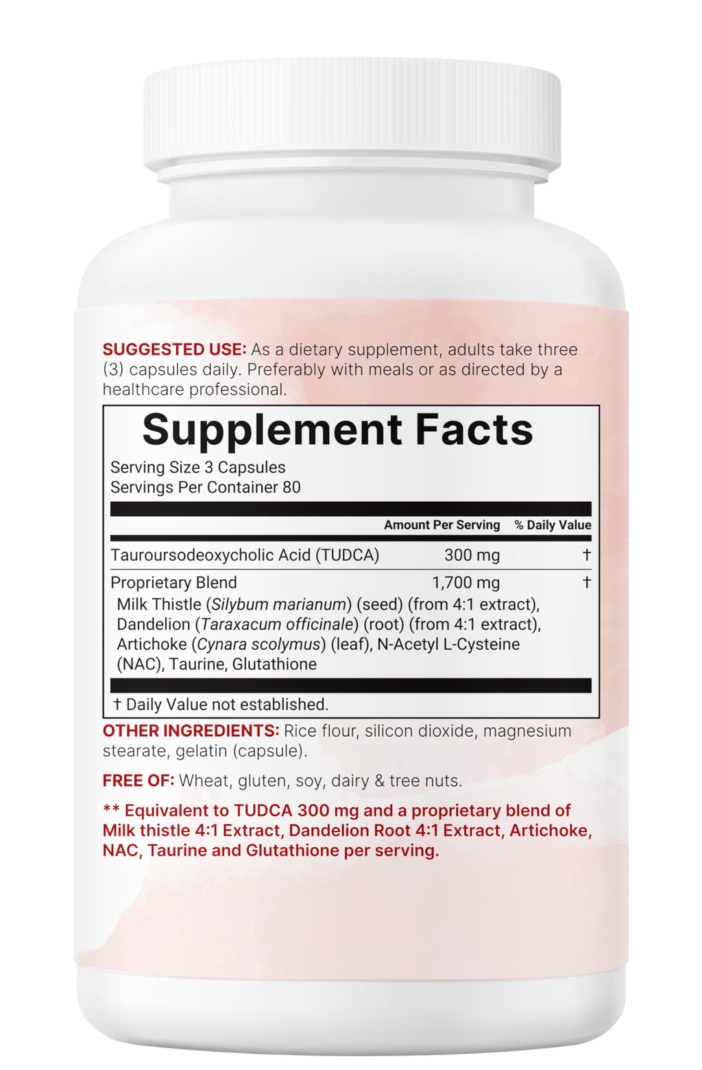Micro Ingredients TUDCA Bile Salts Complex 2000mg per Serving, 240 Capsules