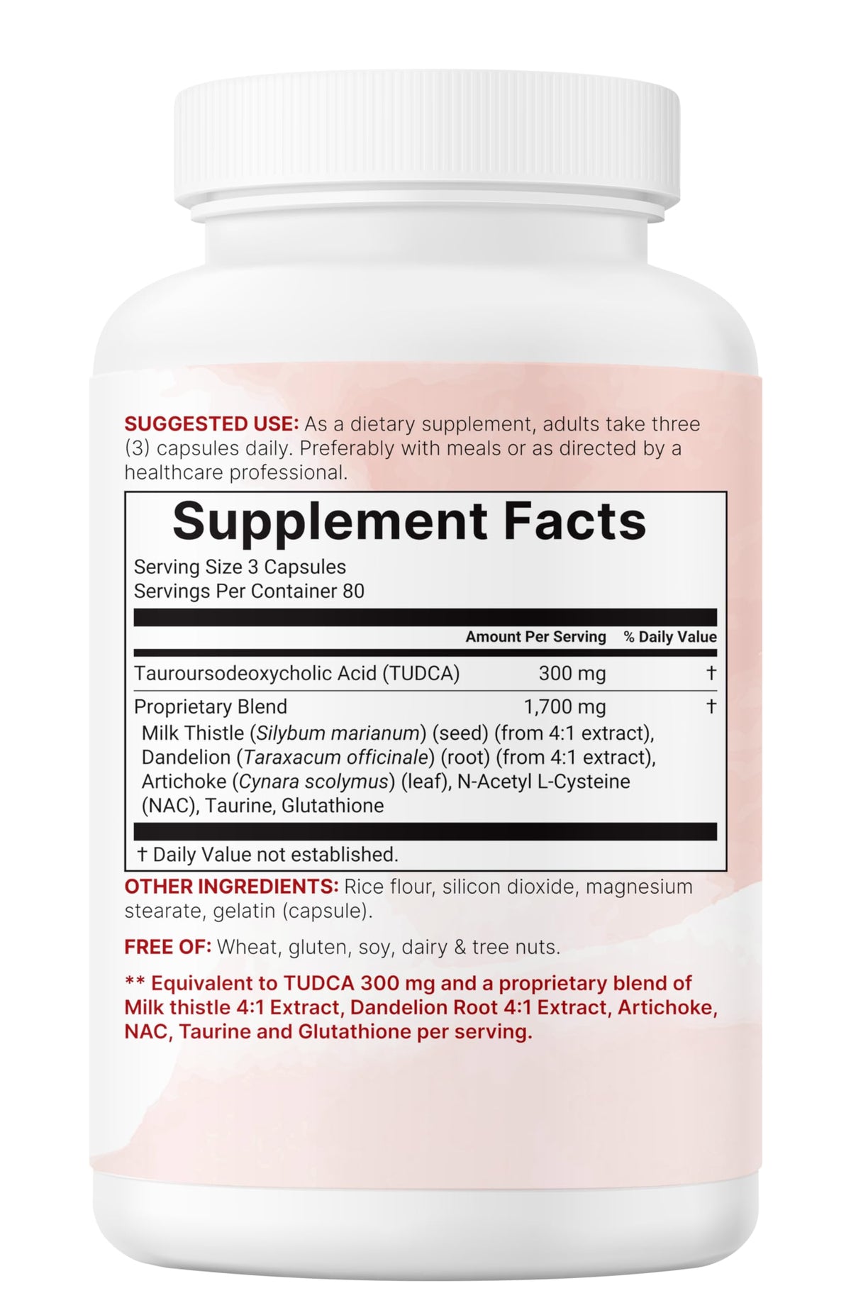 Micro Ingredients TUDCA Bile Salts Complex 2000mg per Serving, 240 Capsules