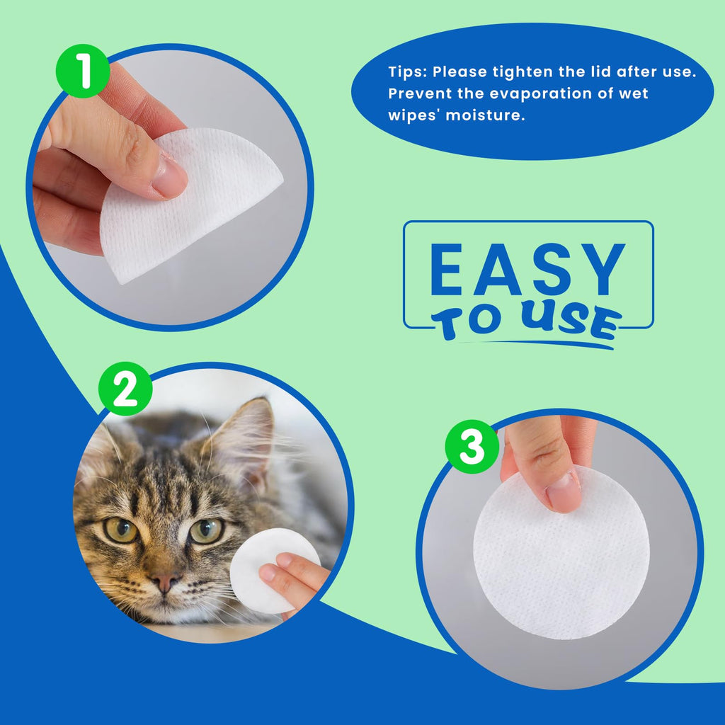 VOISEN 400Pcs Eyes Wipes for Dogs, Pet Tear Stain Remover Wipes
