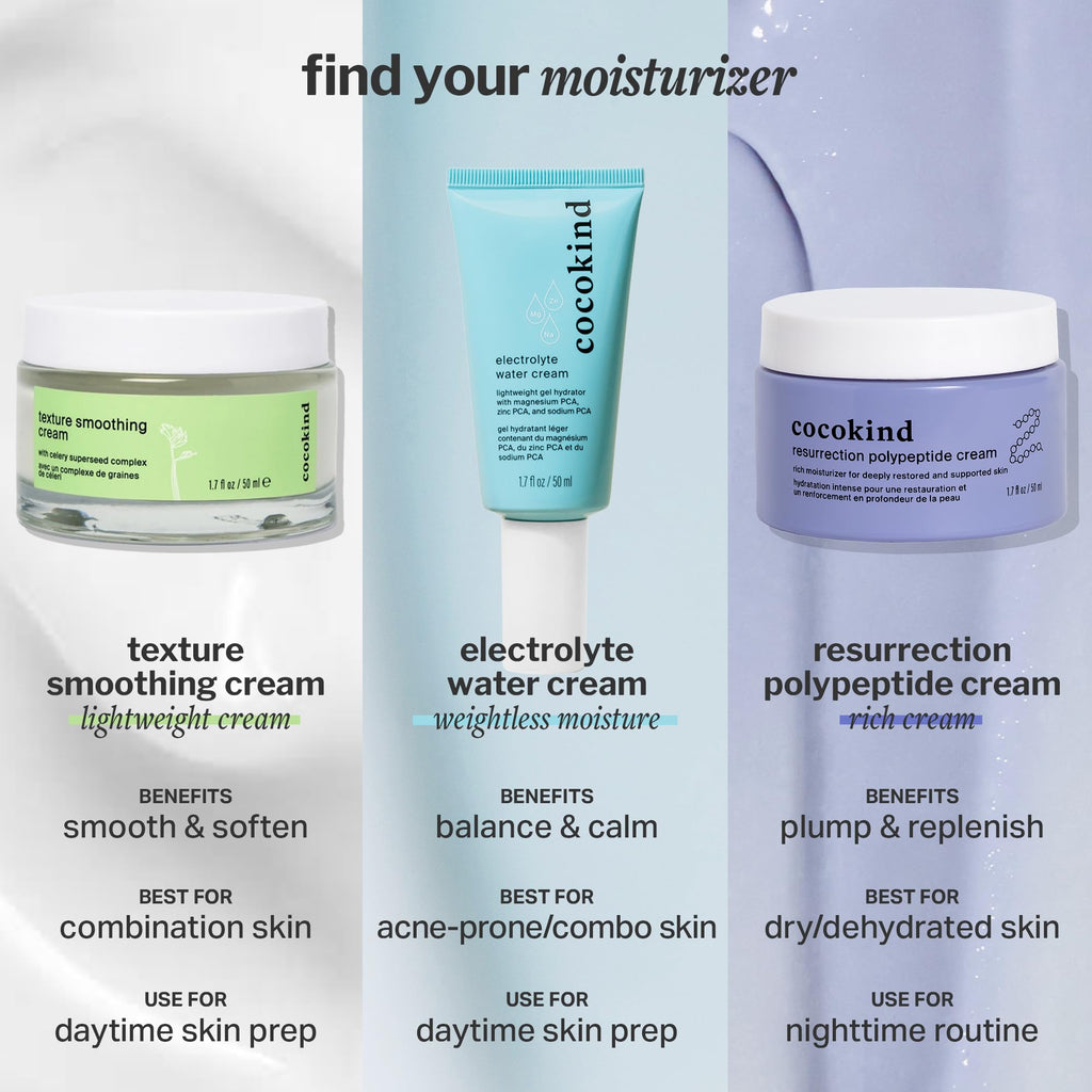 Cocokind Electrolyte Water Cream, 1.7 Fl Oz | Lightweight Water Gel Moisturizer, Balanced Hydrating Day Cream for All Skin Types, Facial Moisturizing Cream