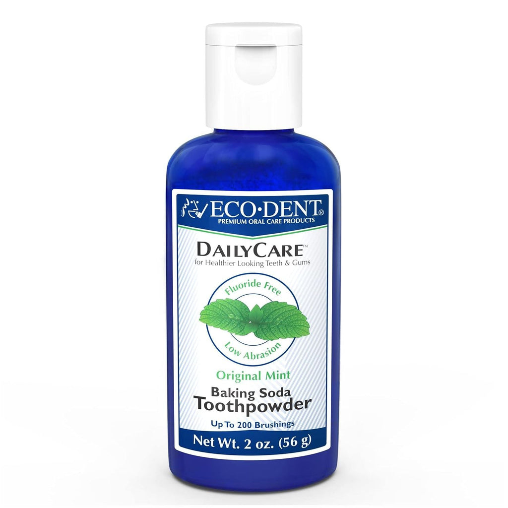 Buy now Eco-Dent DailyCare Baking Soda Toothpowder, Original Mint - SLS & Fluoride-Free Toothpaste Powder with Minerals & Essential Oils, Toothpaste Alternative + DailyRinse Single-Use Pack at indiglob india